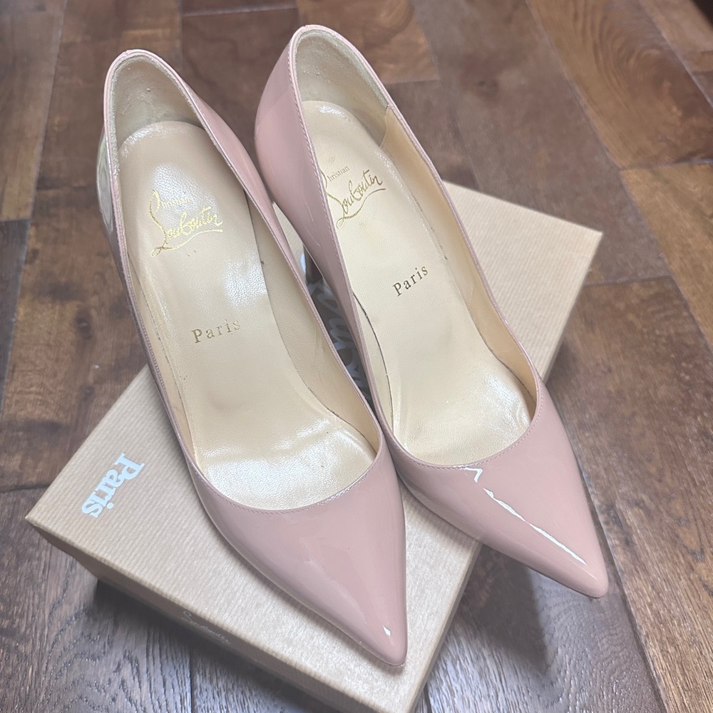 Christian Louboutin Nude Patent Leather Heels